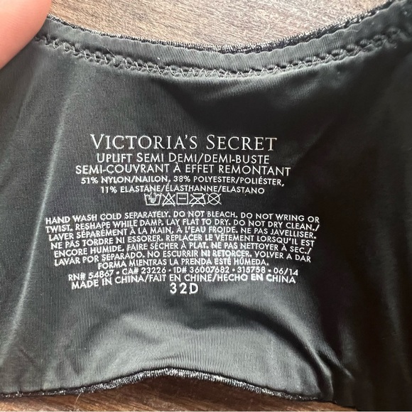 Victoria’s Secret Uplift Semi Demi Grey Bra Size 32D - Picture 5 of 5